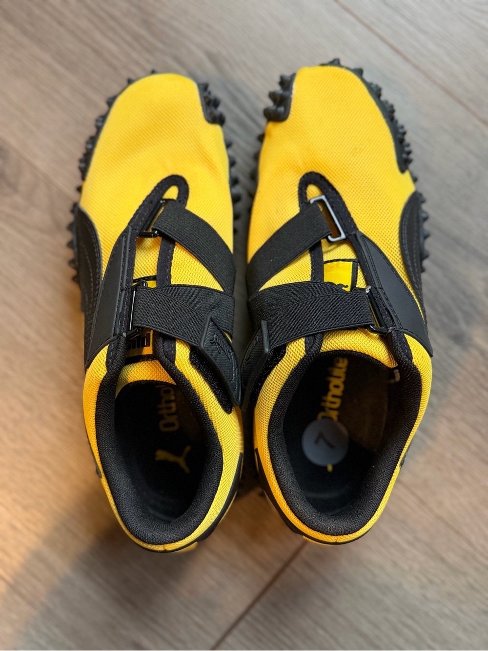 New Puma Yellow and Black Athletic Hiking/Running Shoes